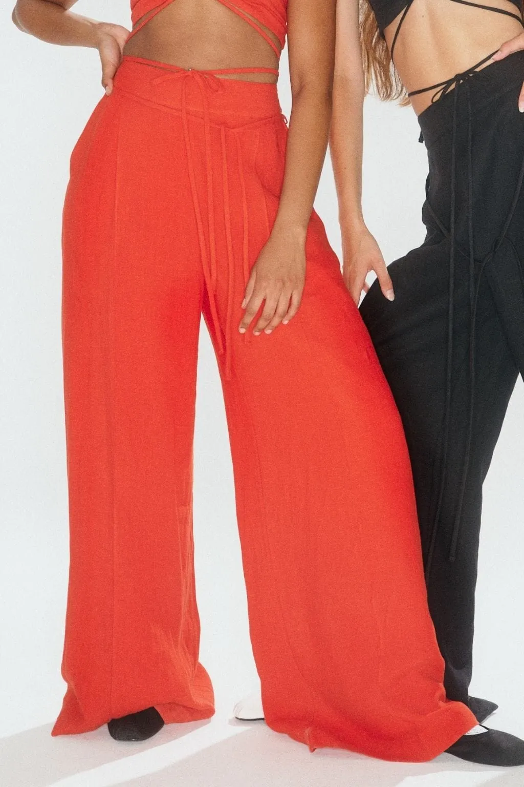 Sample Romy Pant Red Linen sold by Eliza Faulkner