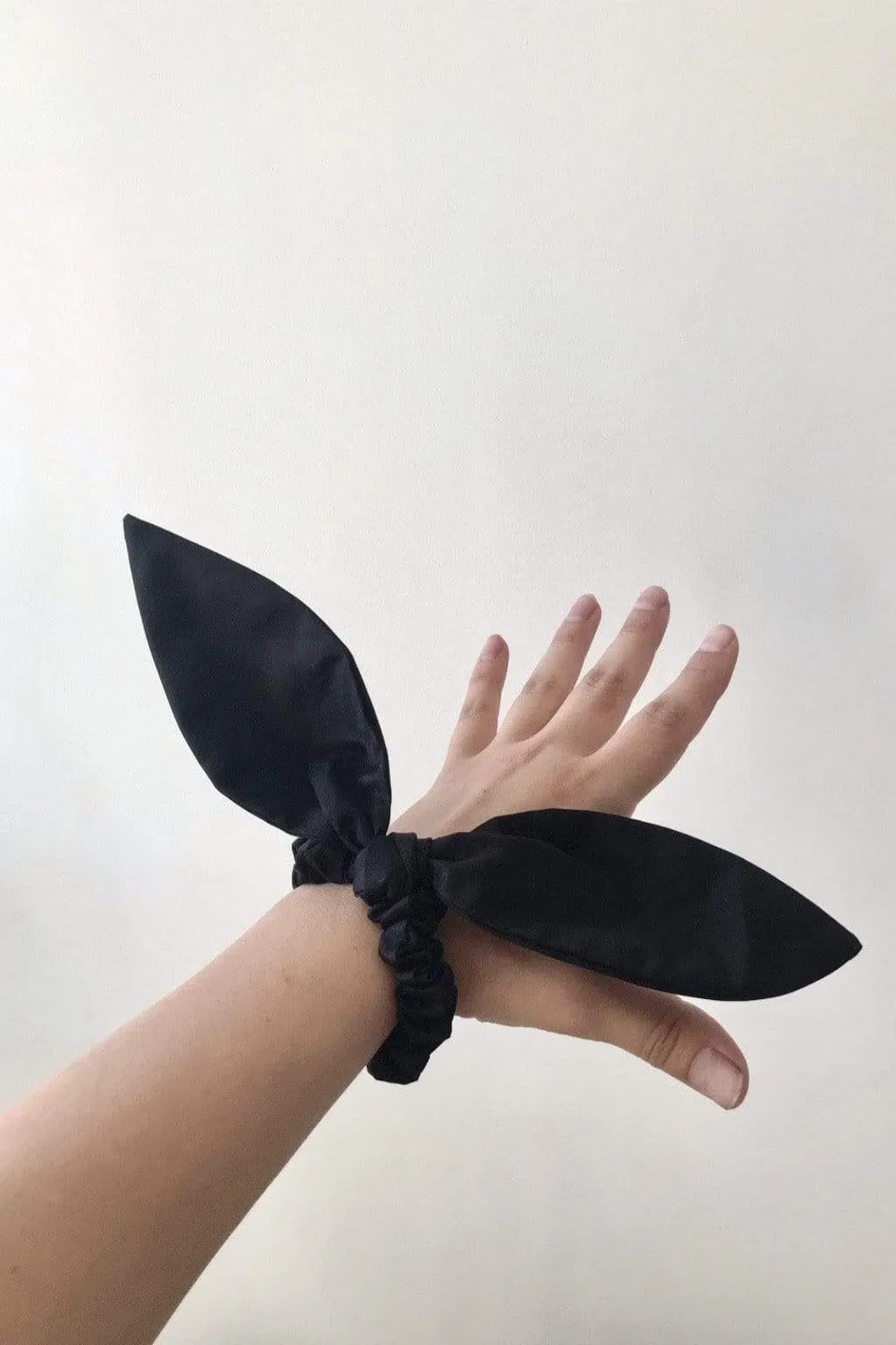 Bow-Tie 'Bunni' Scrunchie Black Cotton sold by Eliza Faulkner product image thumbnail 3