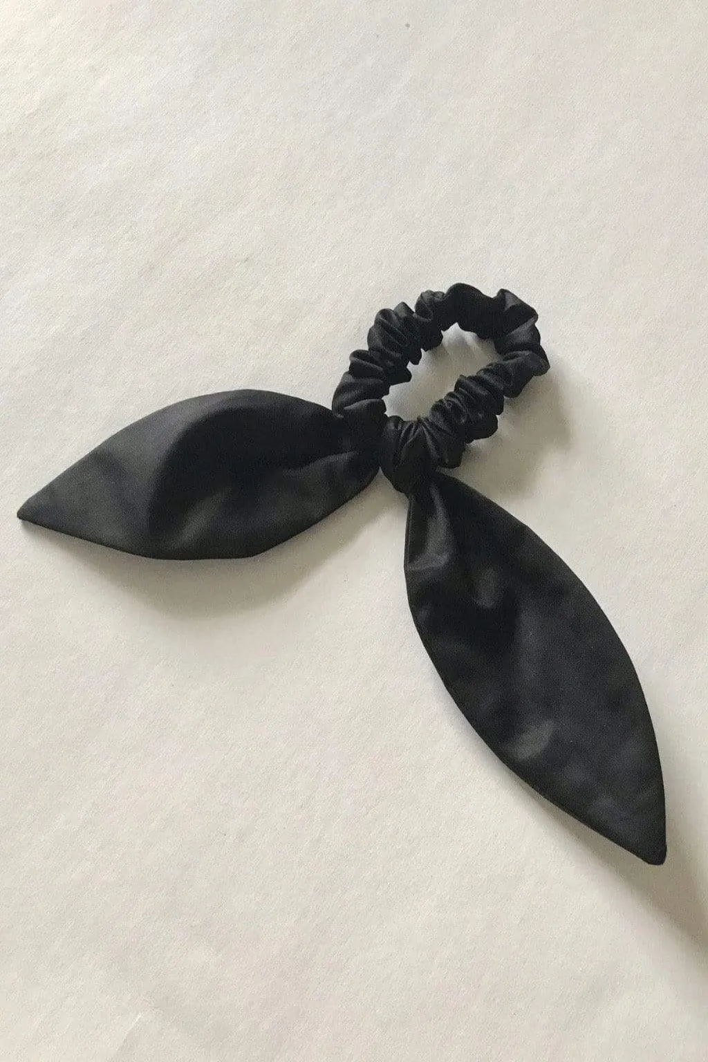Bow-Tie 'Bunni' Scrunchie Black Cotton sold by Eliza Faulkner product image thumbnail 2