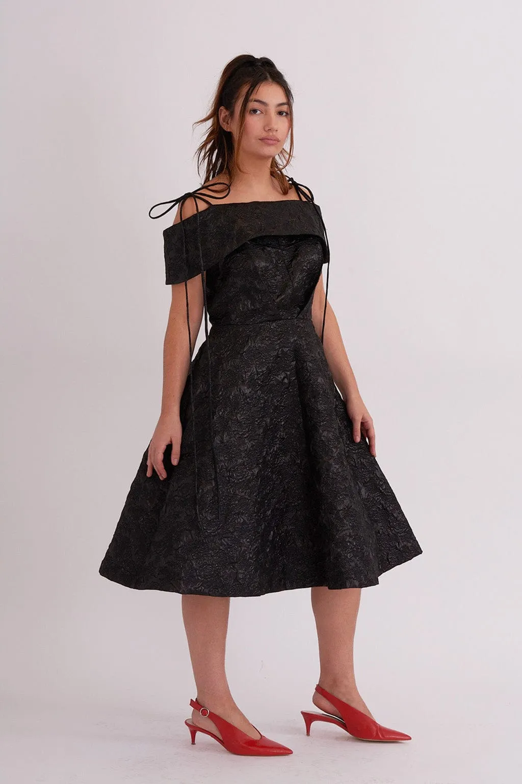 Amoura Dress Black Jacquard sold by Eliza Faulkner product image thumbnail 3