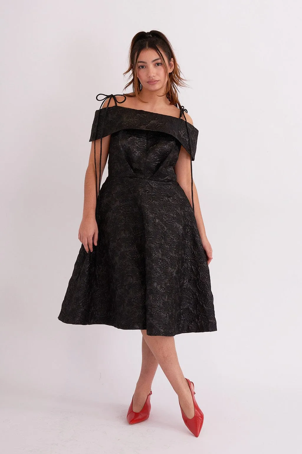 Amoura Dress Black Jacquard sold by Eliza Faulkner product image thumbnail 2