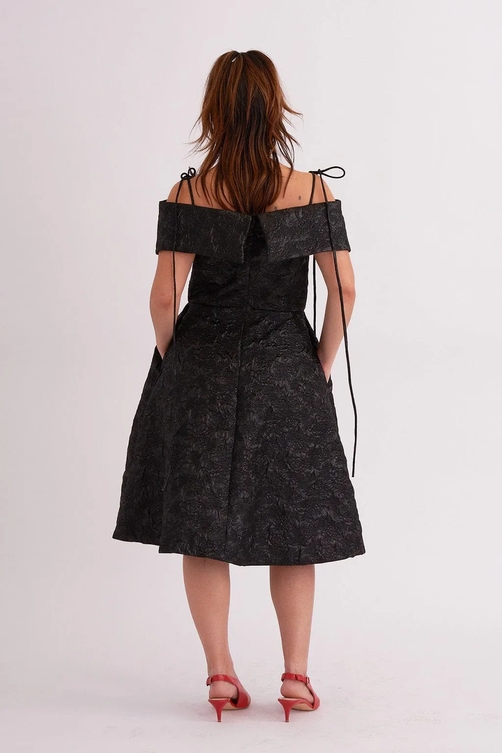 Amoura Dress Black Jacquard sold by Eliza Faulkner product image thumbnail 4