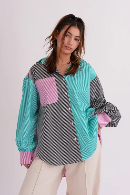 80s Stripe Venti Shirt made by Eliza Faulkner