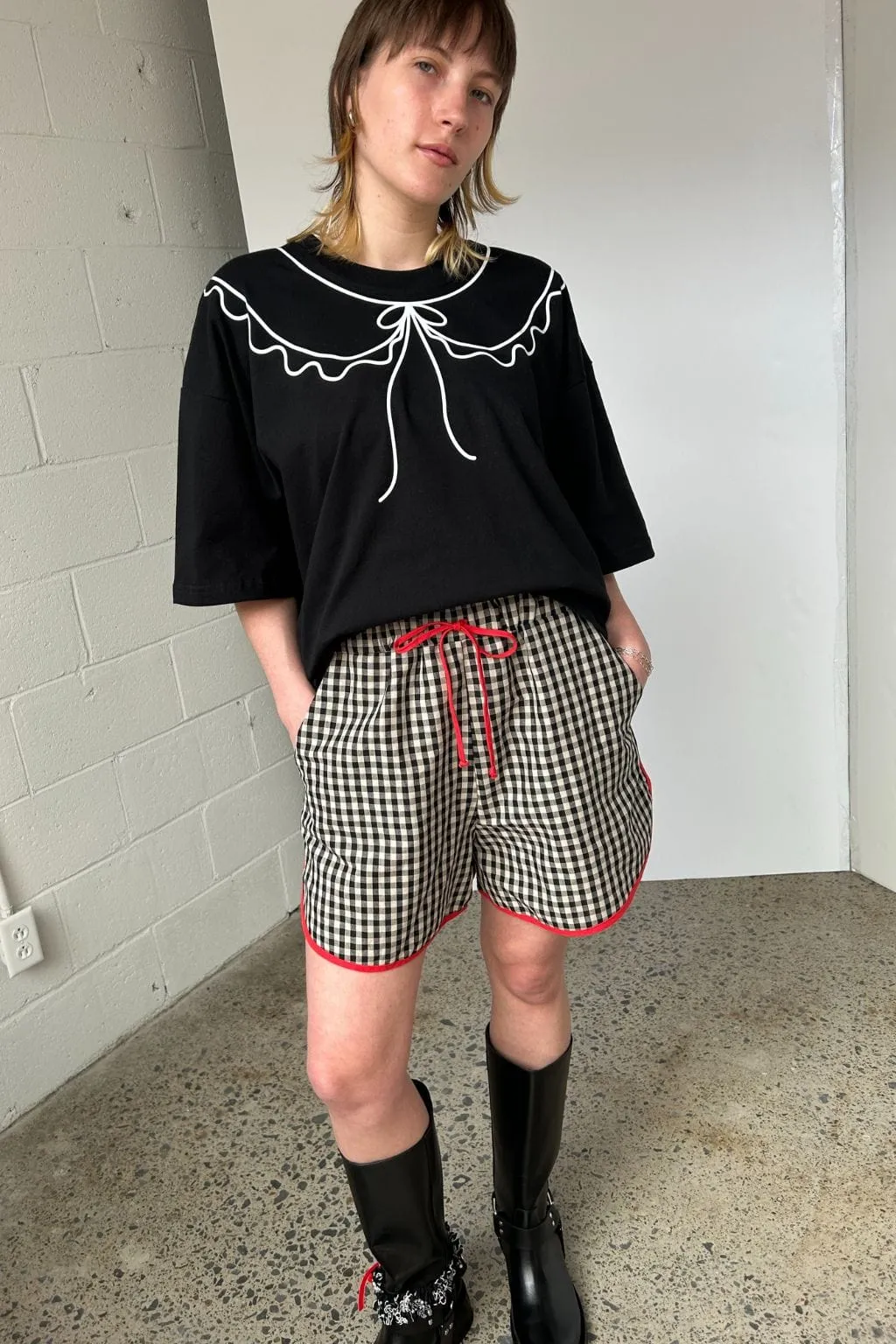 Cotton Trompe L'oeil Tee Black sold by Eliza Faulkner product image thumbnail 3