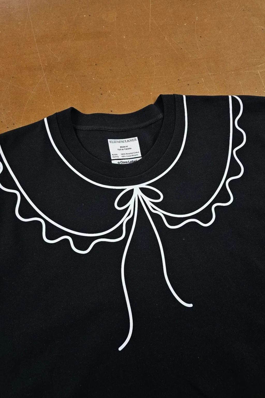 Cotton Trompe L'oeil Tee Black sold by Eliza Faulkner product image thumbnail 4