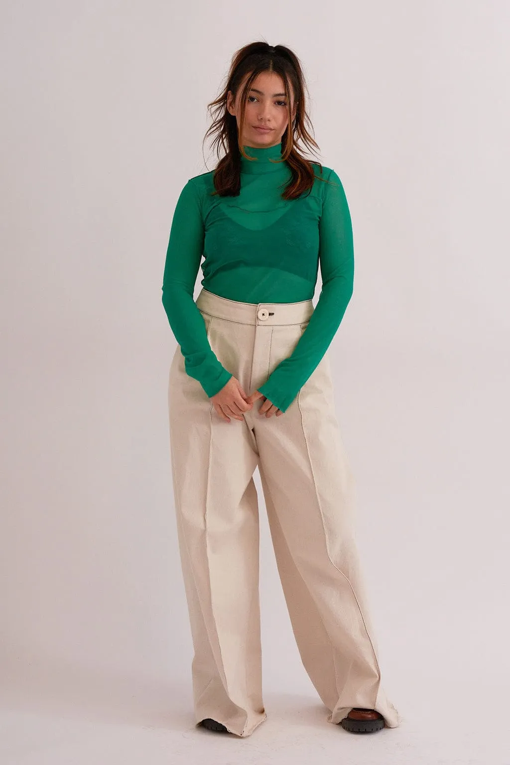 Wave Mesh Turtleneck Teal sold by Eliza Faulkner product image thumbnail 2