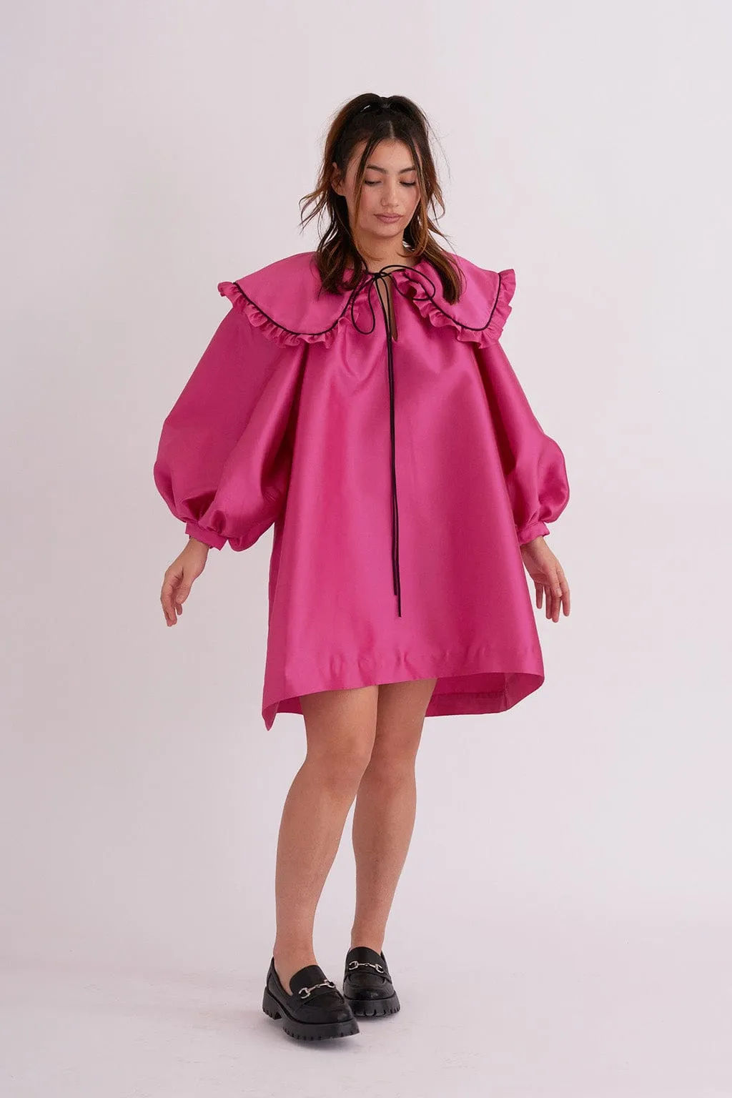 Mandy Dress Pink Mikado sold by Eliza Faulkner