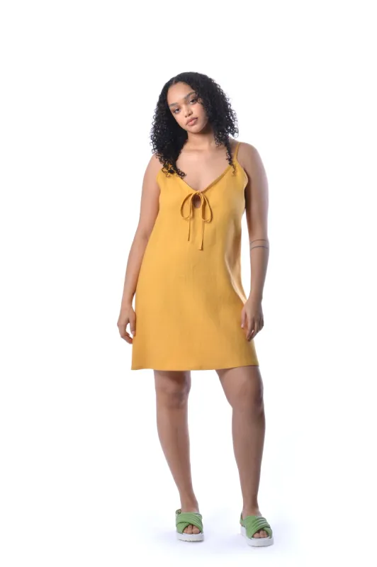 Sunshine Linen Slip Dress made by Eliza Faulkner