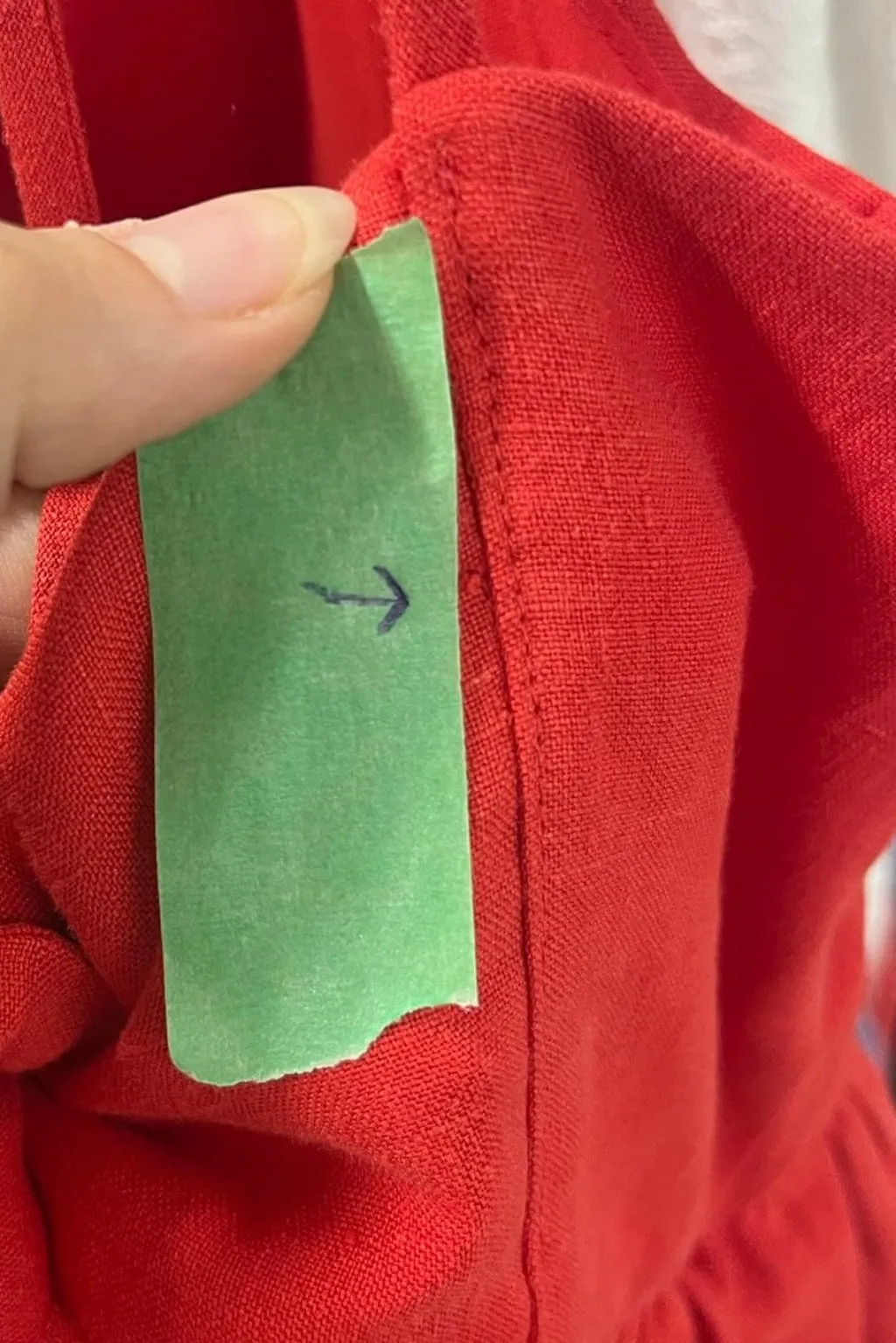 Imperfect Tessa Dress Red Linen sold by Eliza Faulkner product image thumbnail 3