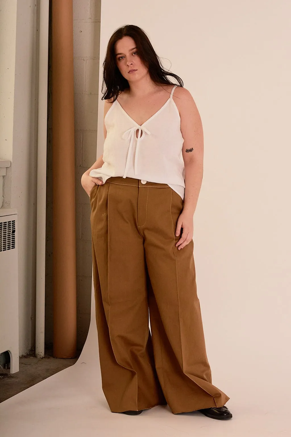 Cami Slip Tank White Linen sold by Eliza Faulkner product image thumbnail 2