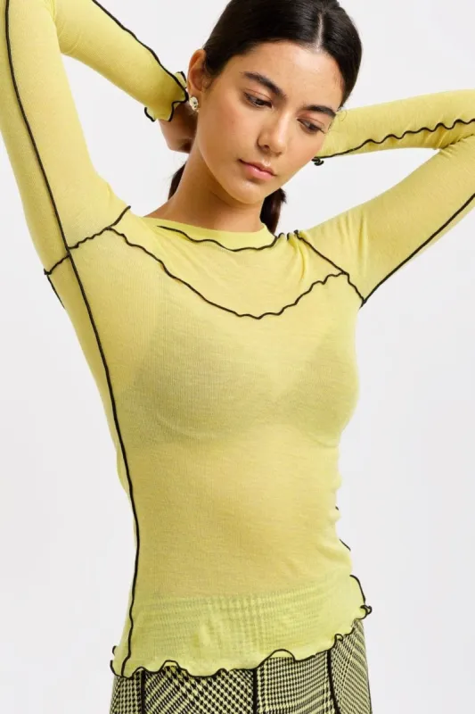 Imperfect Delia Top Yellow sold by Eliza Faulkner
