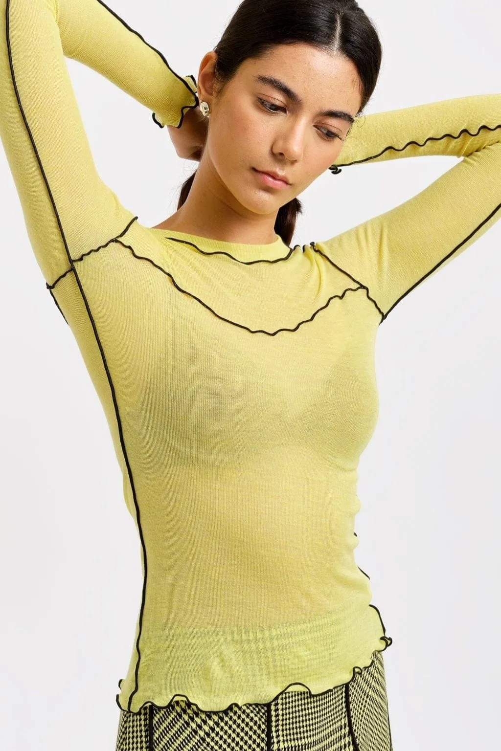 Imperfect Delia Top Yellow sold by Eliza Faulkner