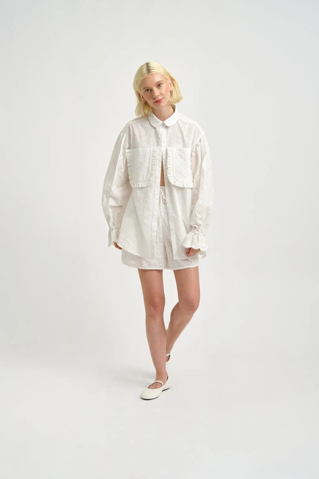 Esme Shirt White Eyelet Combo sold by Eliza Faulkner product image thumbnail 3