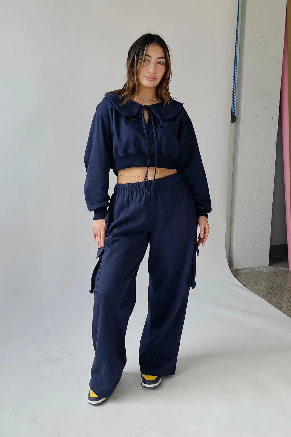 Cargo Sweatpants Navy sold by Eliza Faulkner product image thumbnail 3