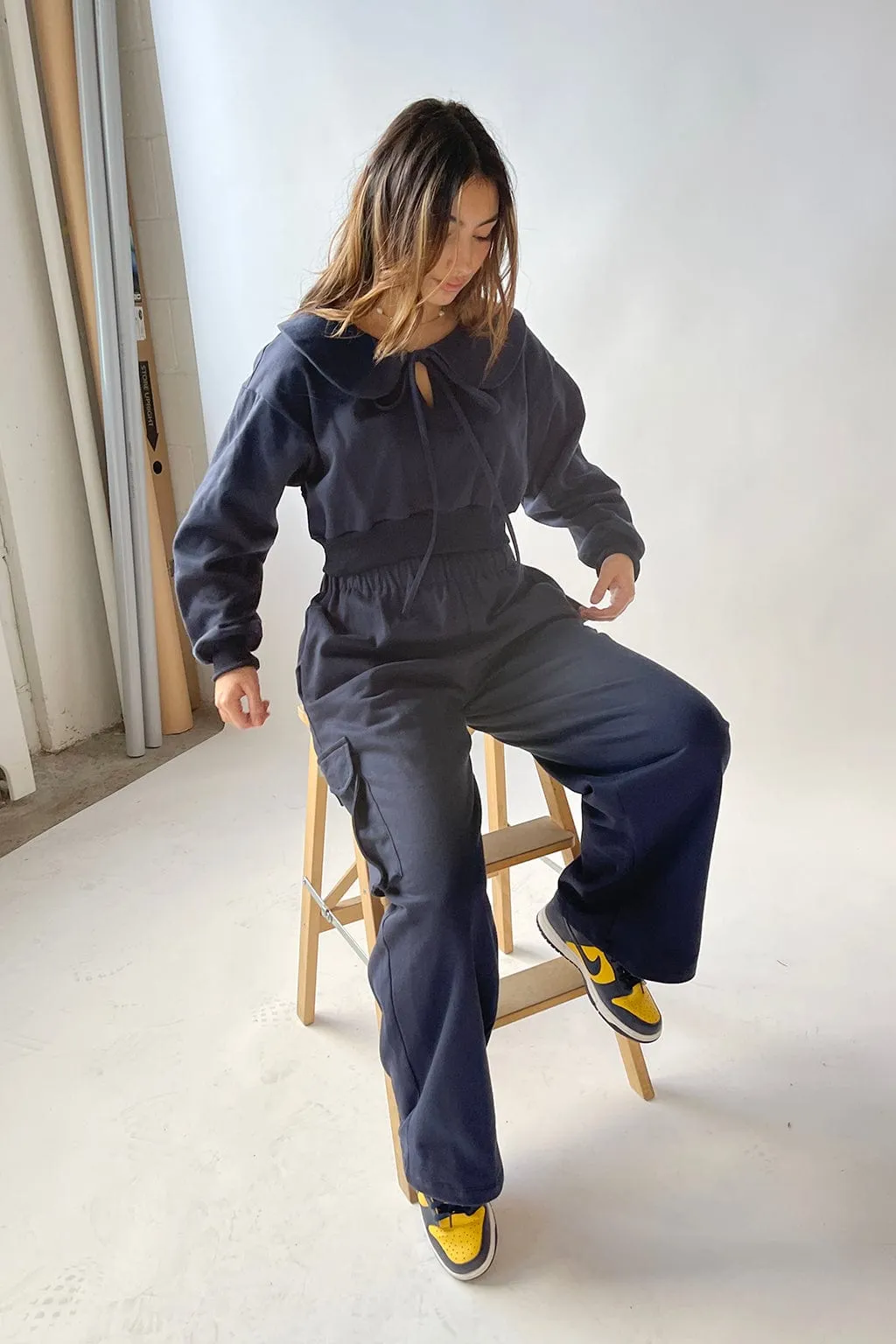 Cargo Sweatpants Navy sold by Eliza Faulkner product image thumbnail 4