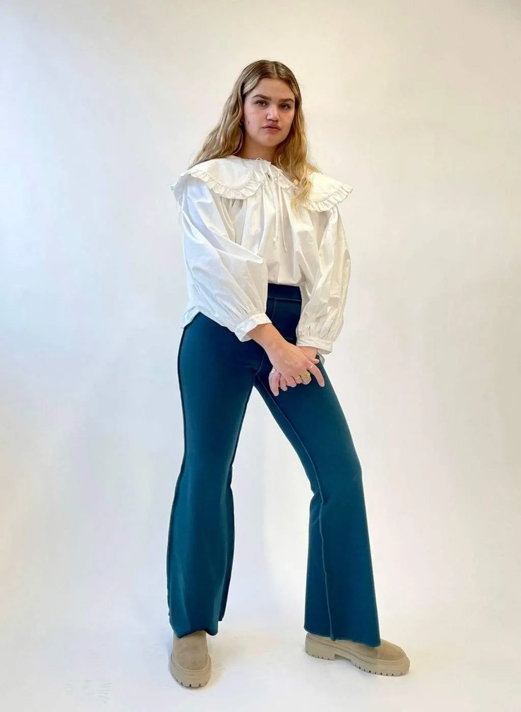 Teal JoJo Flare Leggings sold by Eliza Faulkner