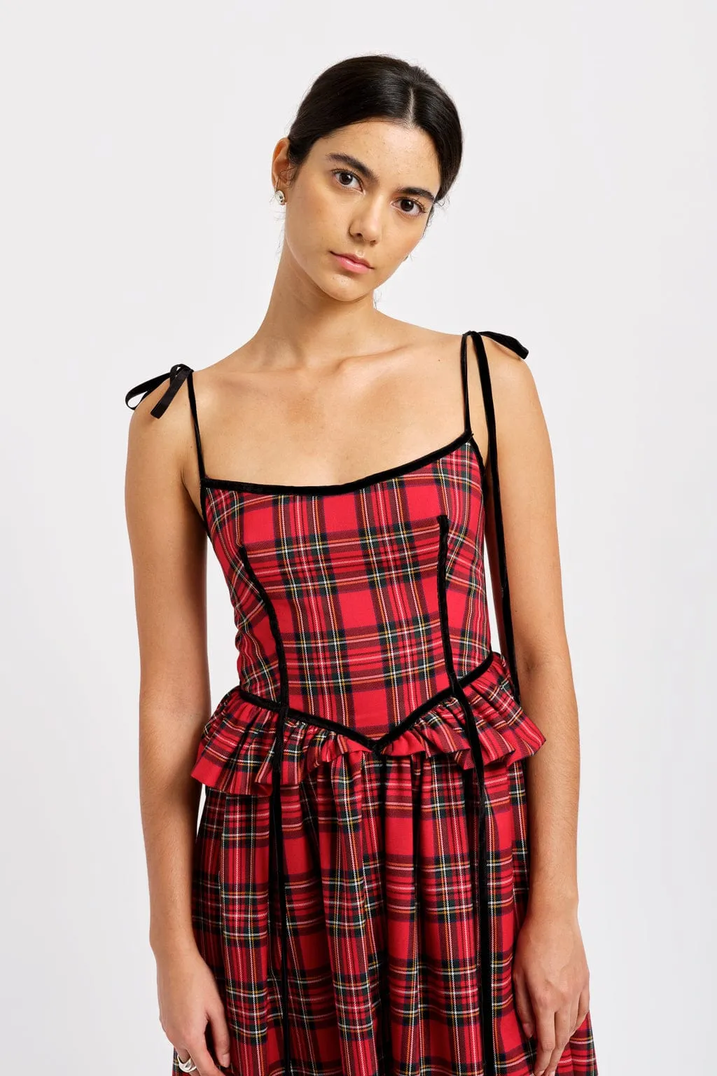 Tessa Dress Red Plaid sold by Eliza Faulkner product image thumbnail 5