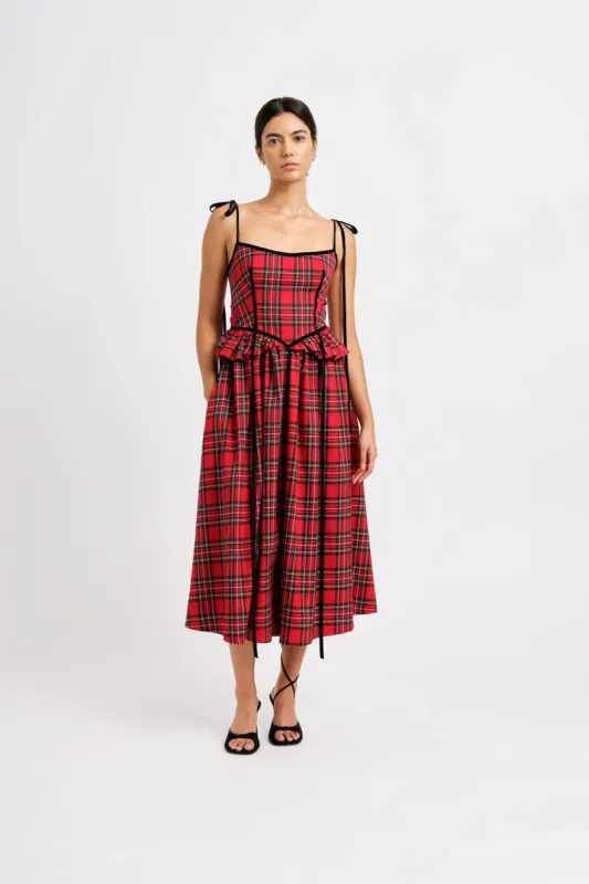 Tessa Dress Red Plaid sold by Eliza Faulkner