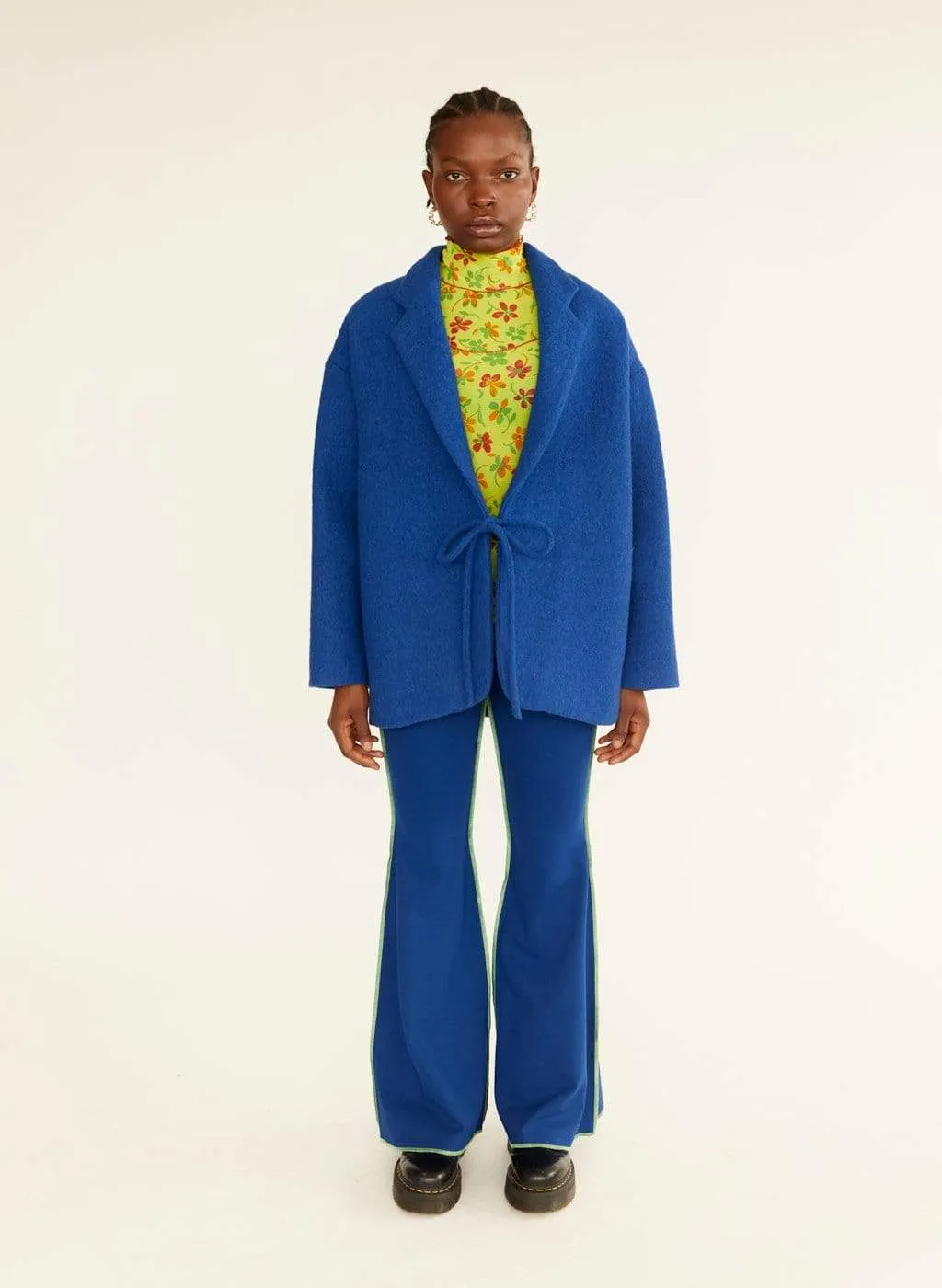 Electric Blue & Lime Green JoJo Flare Leggings sold by Eliza Faulkner product image thumbnail 5