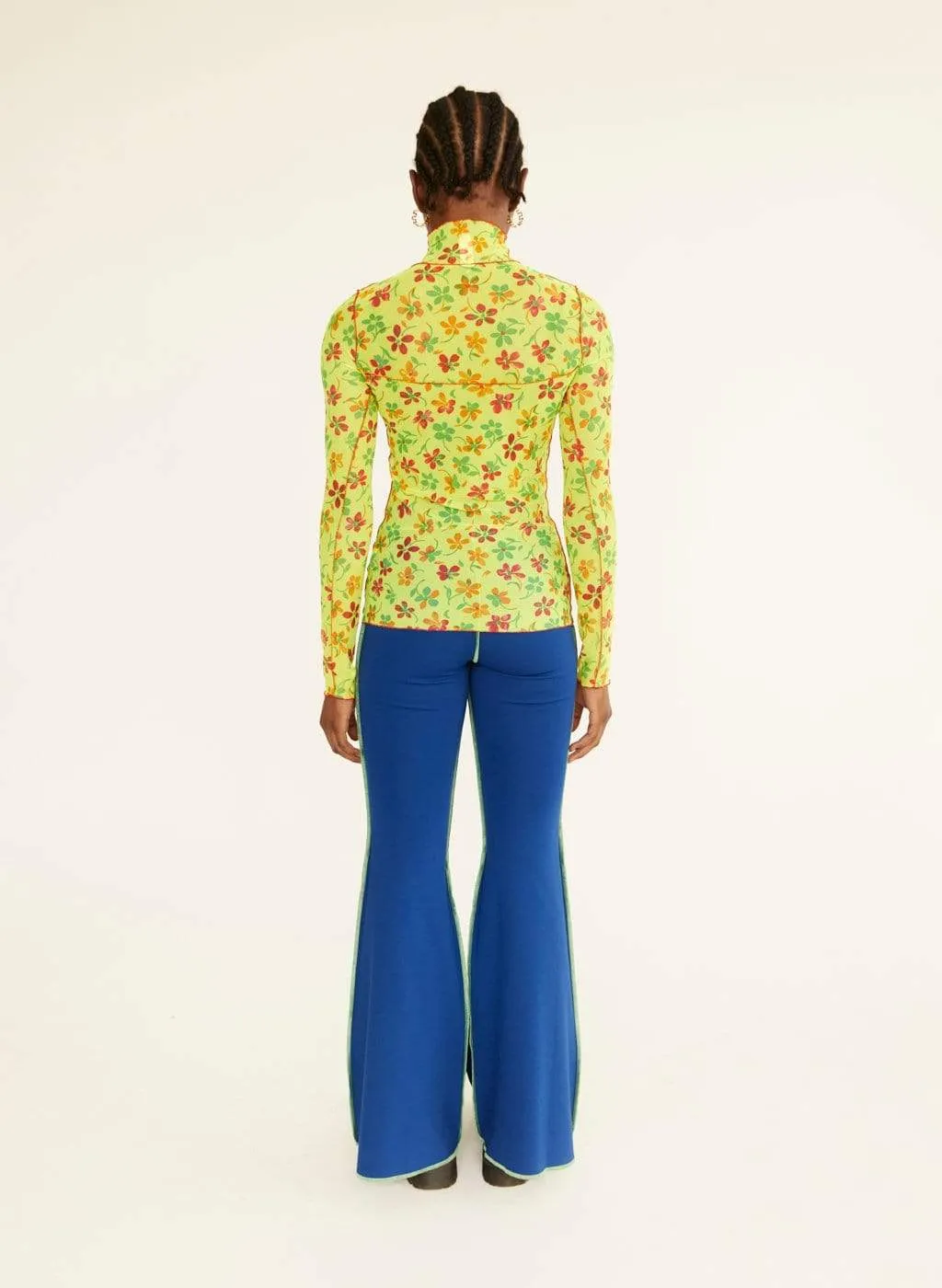 Electric Blue & Lime Green JoJo Flare Leggings sold by Eliza Faulkner product image thumbnail 4