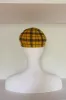 Bubbly black and yellow plaid mod cap (SIZE MEDIUM) sold by Heirloom Hats