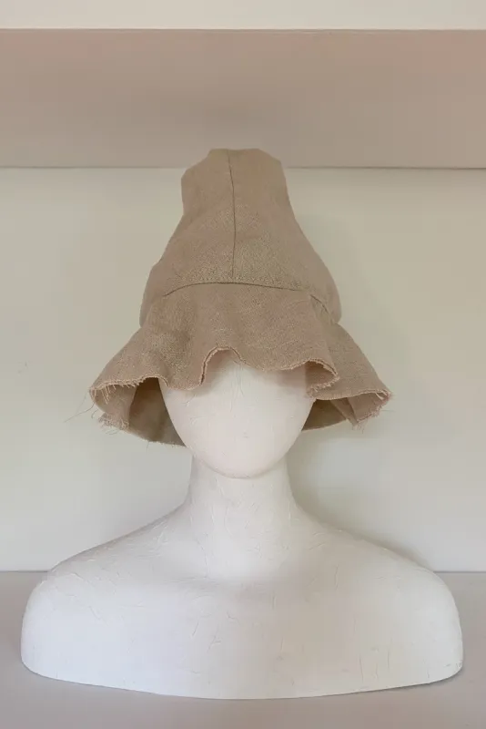 Linen gnome bucket hat (SAMPLE SIZE EXTRA SMALL) sold by Heirloom Hats