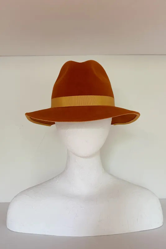 Anemone felt fedora with adjustable strap (ONE SIZE) sold by Heirloom Hats