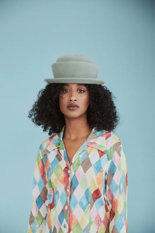 Liz - Sage green sold by Heirloom Hats