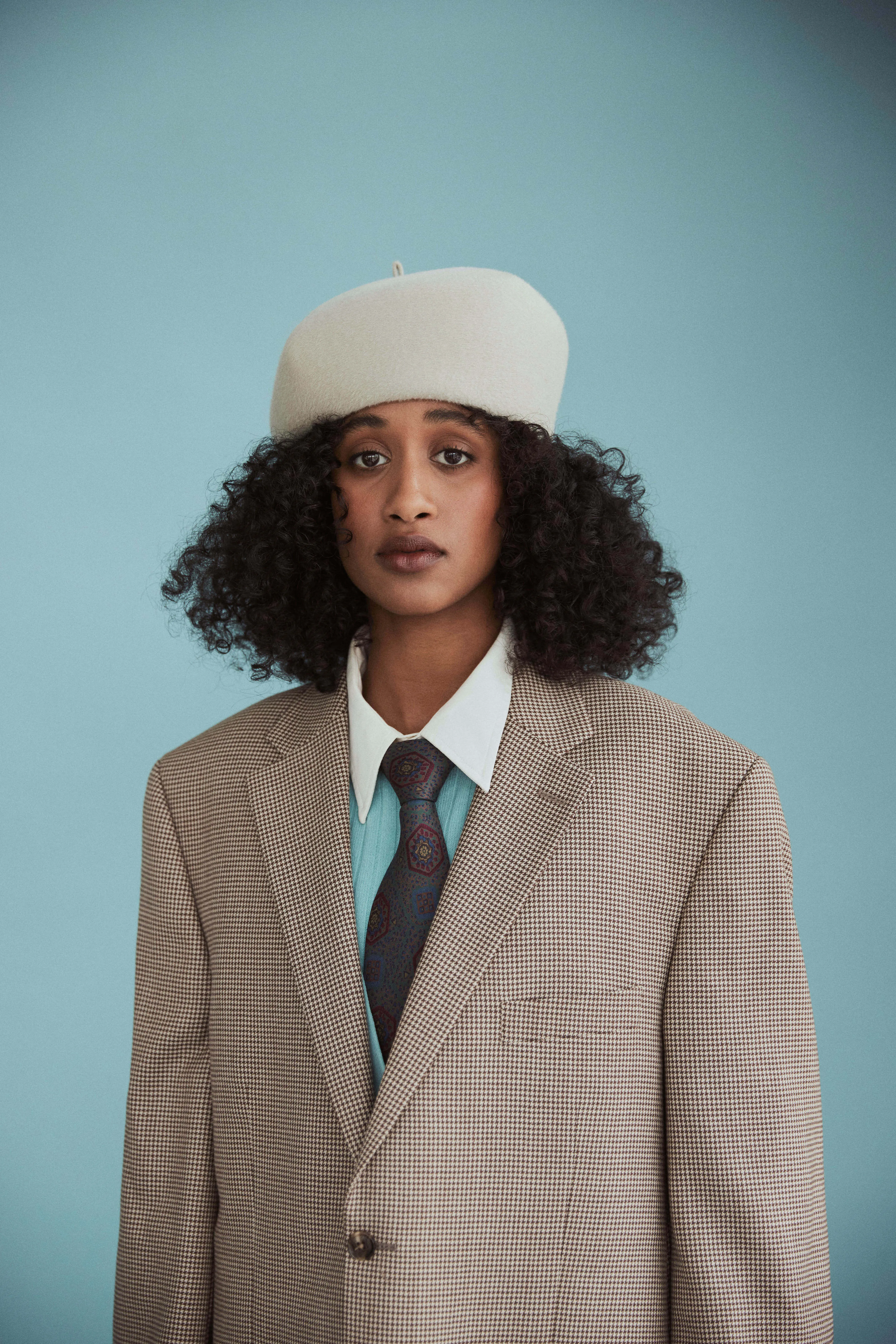 Harbin - Sculptural Structured Beret in Velour Rabbit Felt - Silverbelly sold by Heirloom Hats