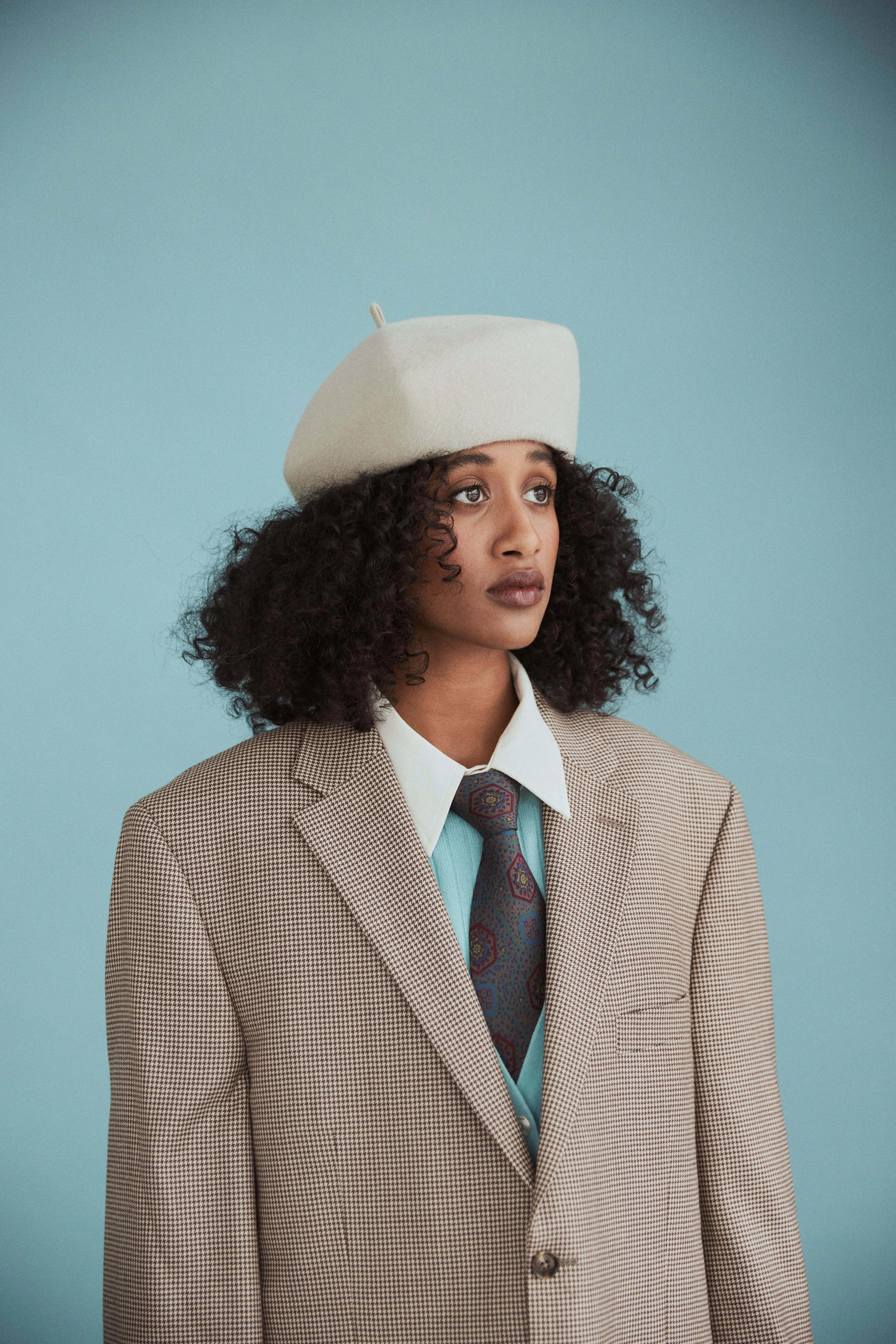 Harbin - Sculptural Structured Beret in Velour Rabbit Felt - Silverbelly sold by Heirloom Hats product image thumbnail 2