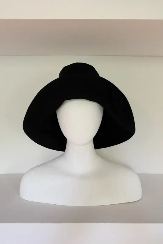Black cotton canvas bucket hat (SAMPLE SIZE SMALL) sold by Heirloom Hats