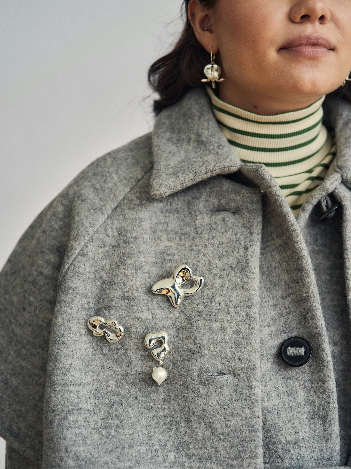 Heirloom Hats X Seola Atelier | Sculptural Sterling Silver Brooches – Utrecht, Gongga & Cuillin sold by Heirloom Hats