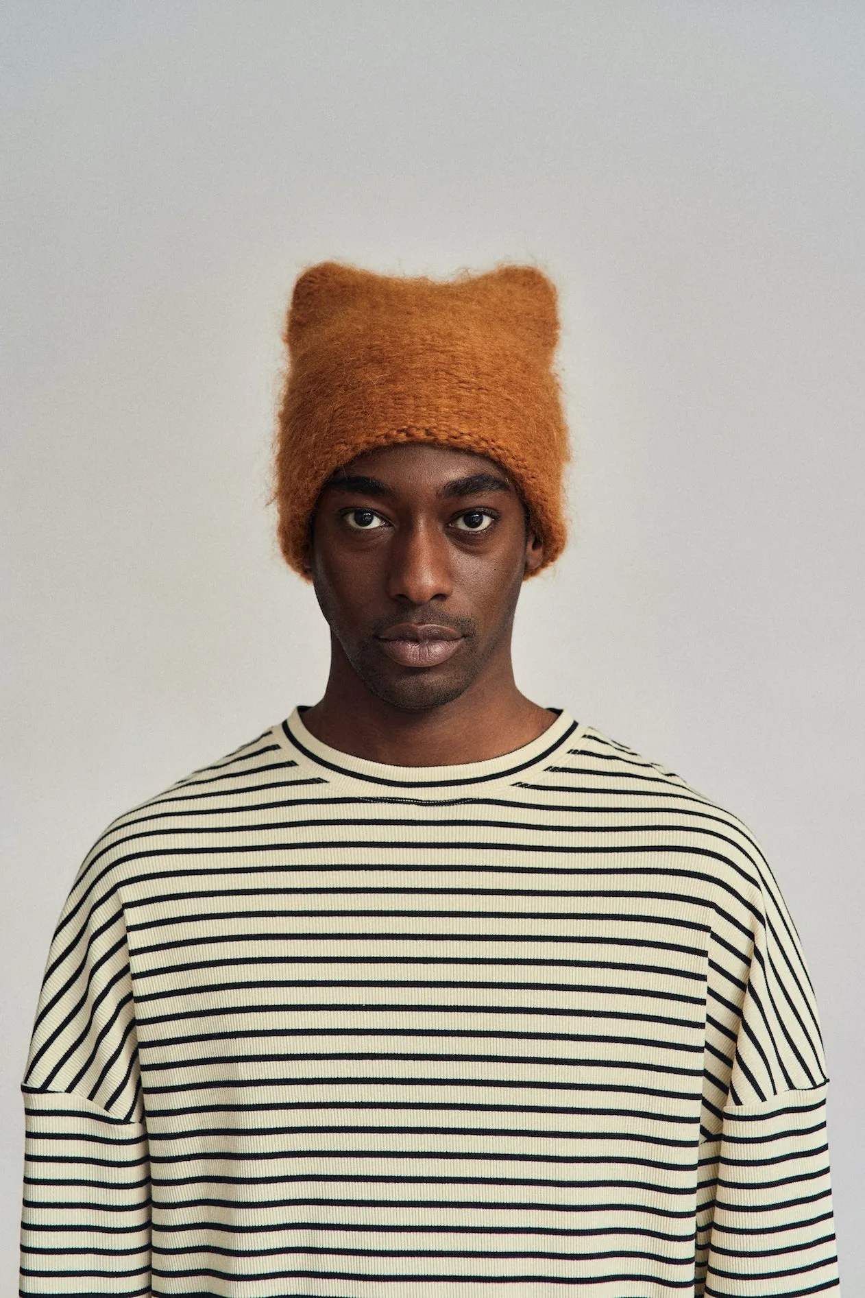 Purr mohair beanie | Golden Latte sold by Heirloom Hats