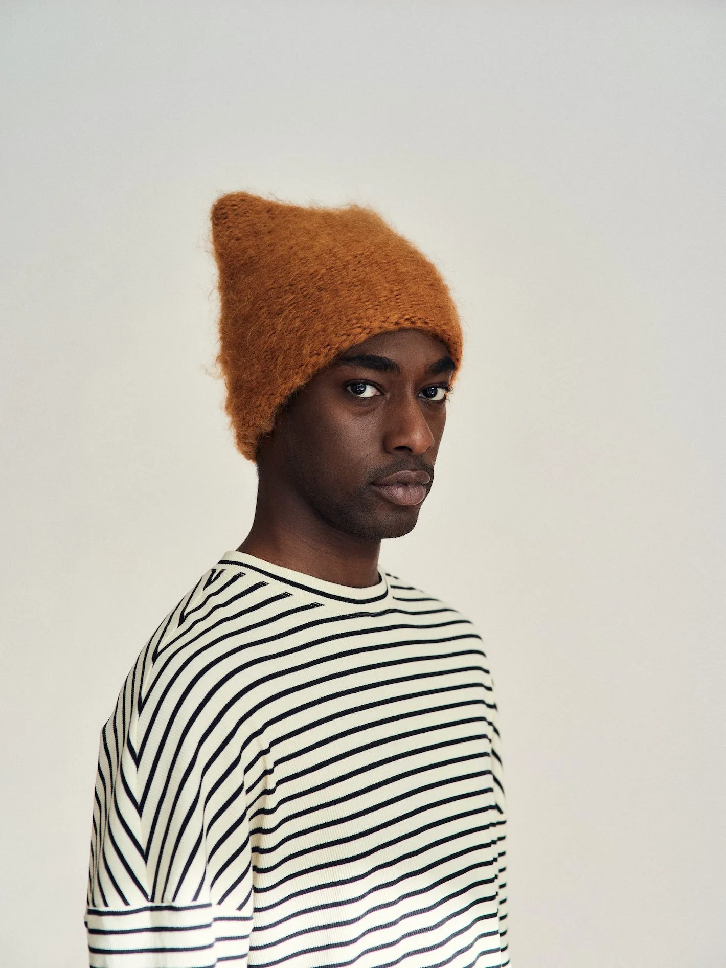 Purr mohair beanie | Golden Latte sold by Heirloom Hats product image thumbnail 2