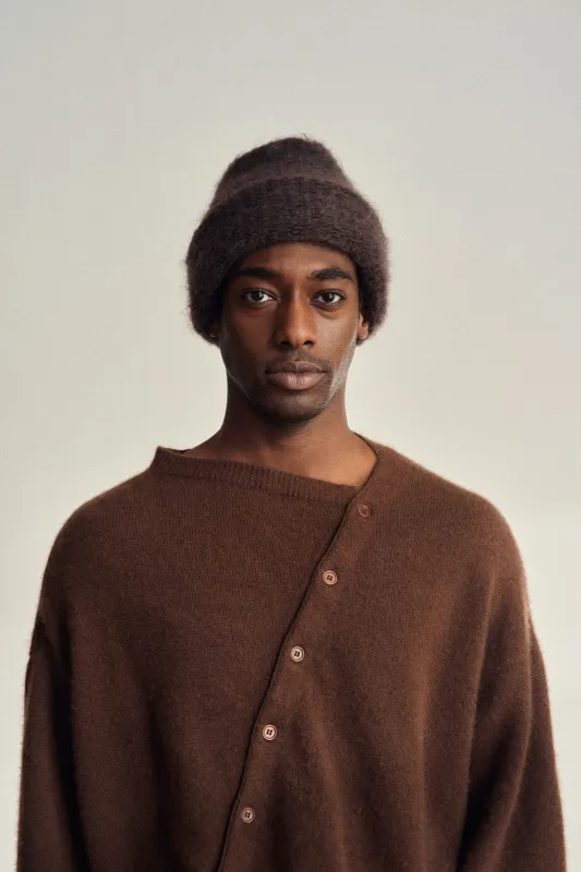 Cloud mohair beanie | Chocolate Brown sold by Heirloom Hats