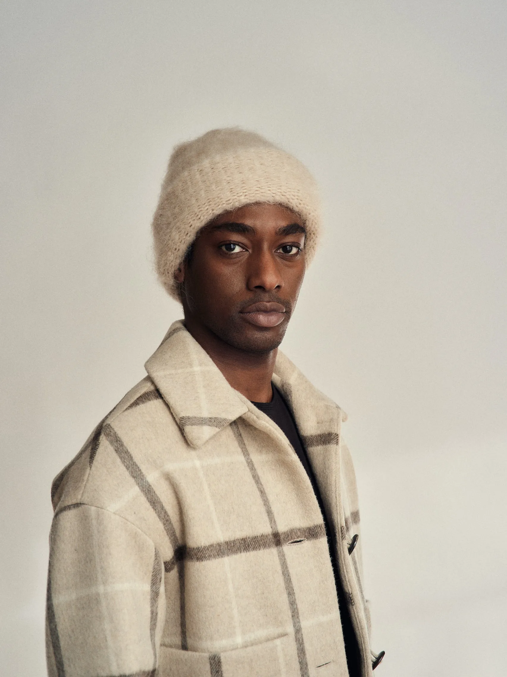 Cloud mohair beanie | Oat sold by Heirloom Hats product image thumbnail 2