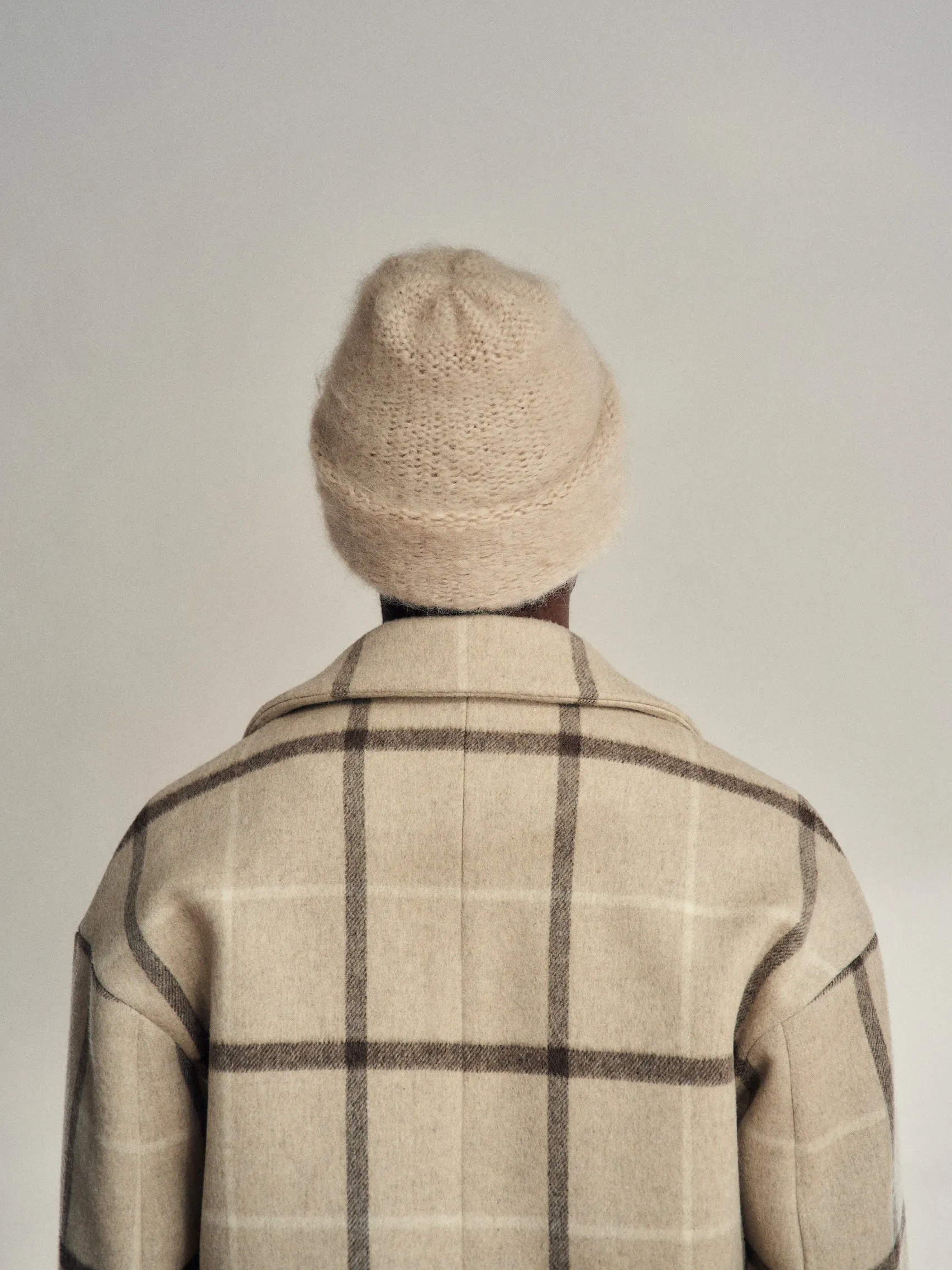 Cloud mohair beanie | Oat sold by Heirloom Hats product image thumbnail 3