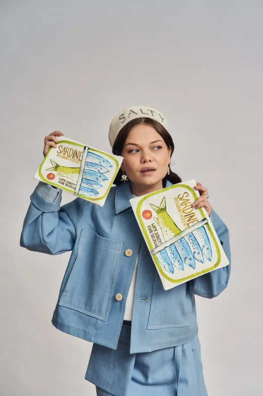 Heirloom Hats X Nouveau Riche - Sardine Pouch sold by Heirloom Hats