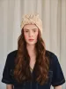 Parelli knotted turban hat - Cream linen sold by Heirloom Hats