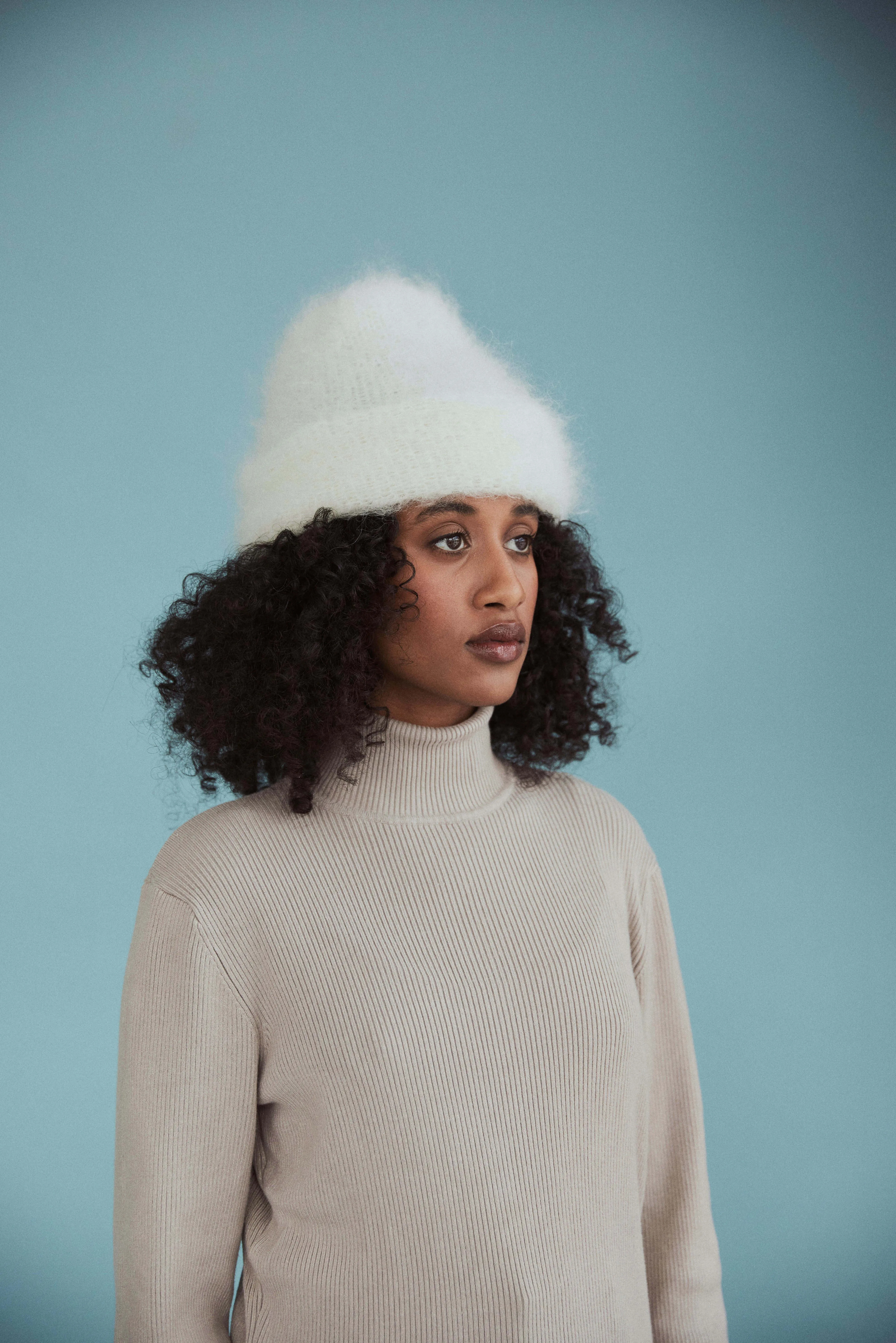 Cloud mohair beanie | Winter bunny sold by Heirloom Hats