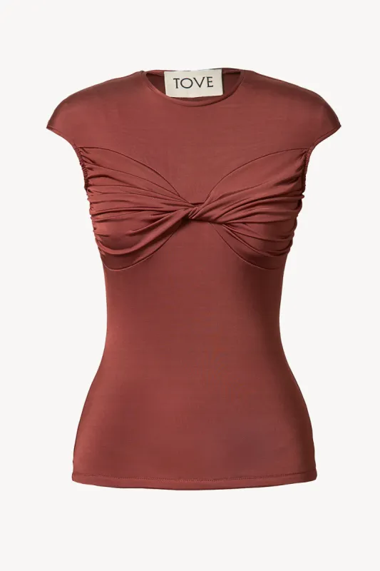 Paola Top Cinnamon sold by TOVE