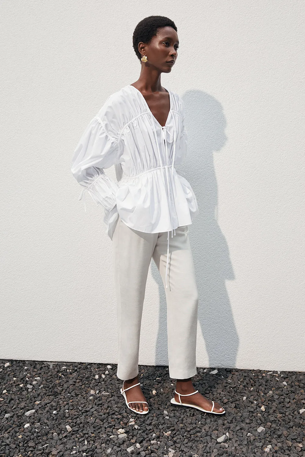 Cleo Top Organic Cotton White sold by TOVE product image thumbnail 3