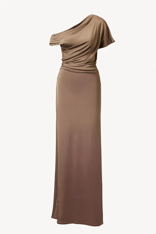 Inez Dress Natural Brown sold by TOVE
