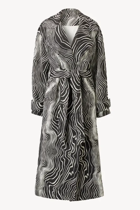 Faretta Trench Black/ White sold by TOVE