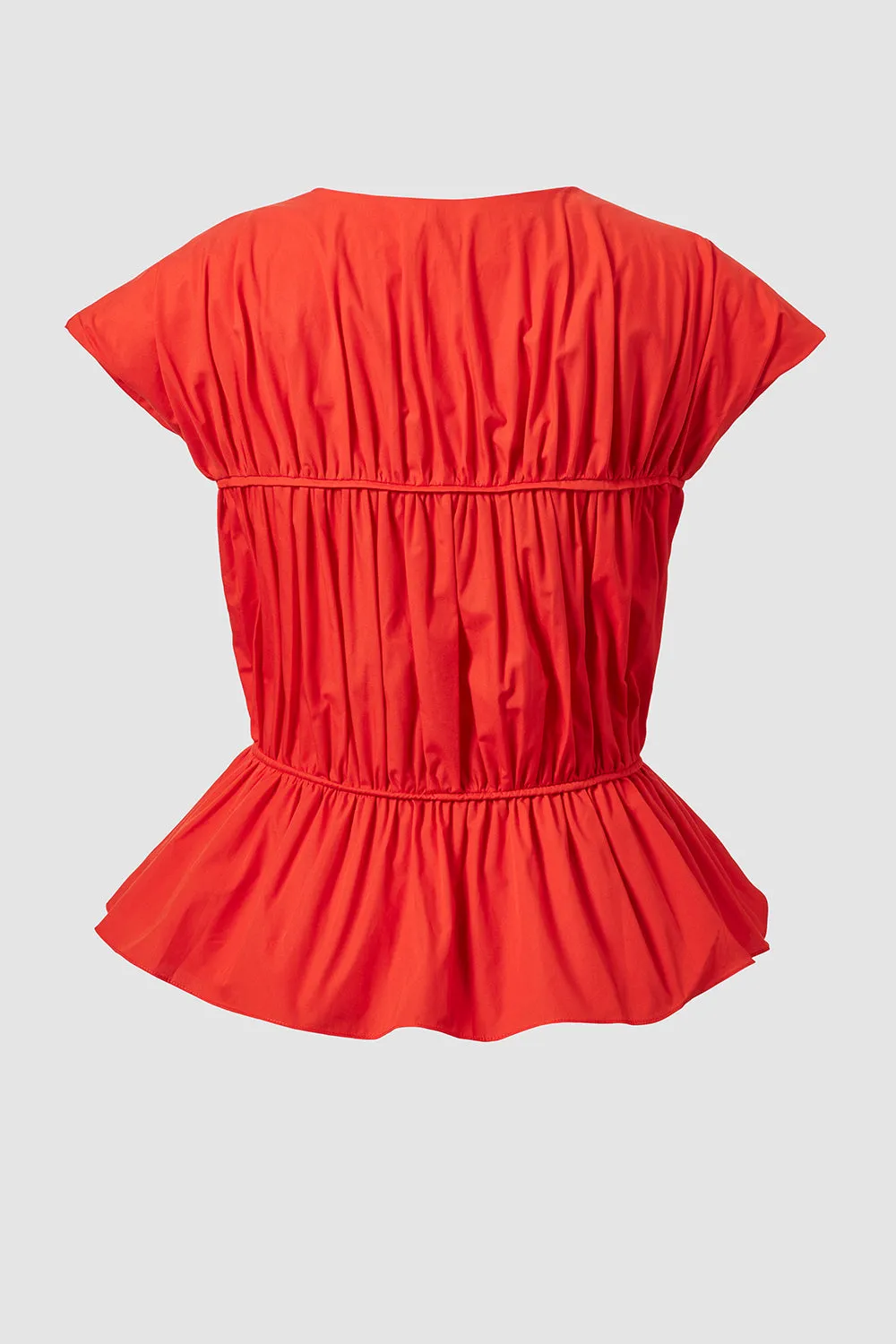 Thea Organic Cotton Gathered Sleeveless Top Red sold by TOVE product image thumbnail 2