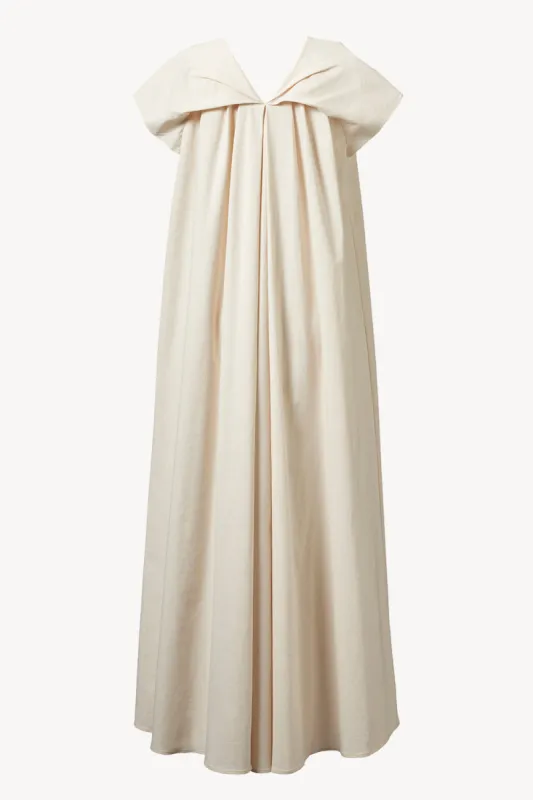 Anna Organic Cotton Dress Cream sold by TOVE