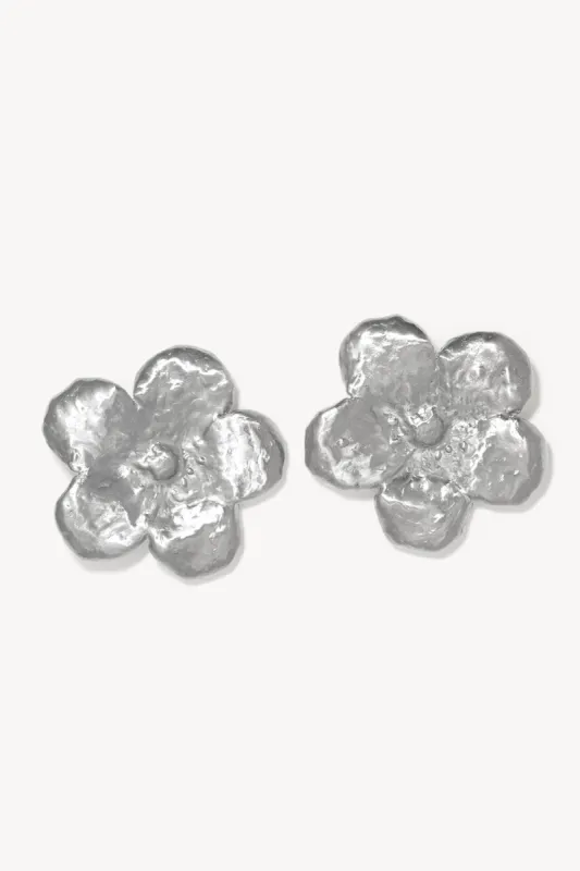 Flower Earrings Silver made by TOVE