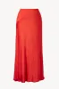 Clover Skirt Sand Washed Silk Red sold by TOVE