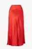 Clover Skirt Sand Washed Silk Red sold by TOVE