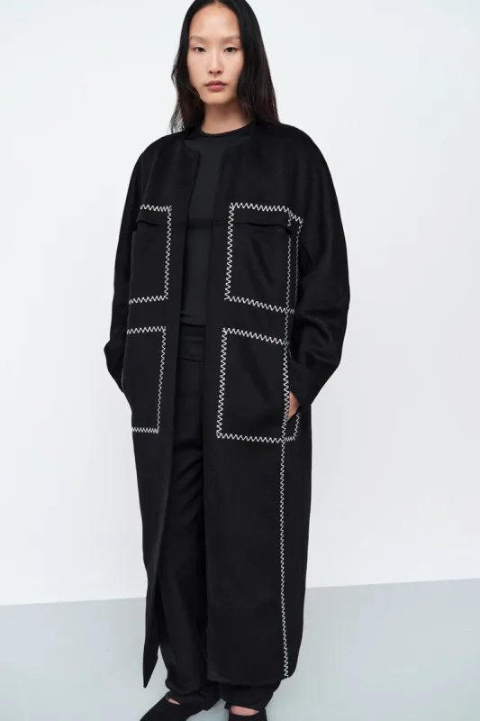 Noelle Coat Black sold by TOVE